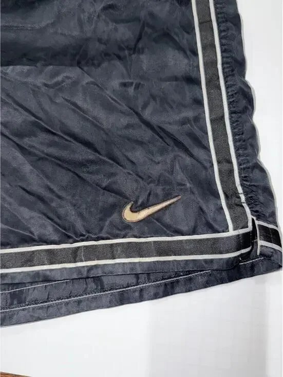 Nike Satin Dazzle Volley Shorts Grey Tag Mens LG Vintage Y2K 90s Lined - Picture 3 of 6